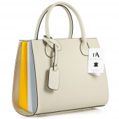 Geanta dama din piele naturala DiAmanti Franca Beige II